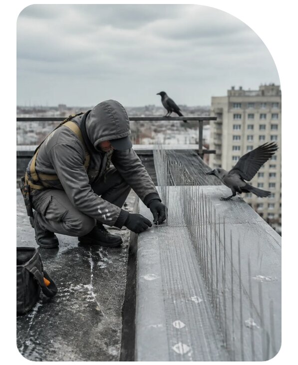 Защита от ворон под ключ в Кашире по цене от 5207 р. | Сенат-Кшр